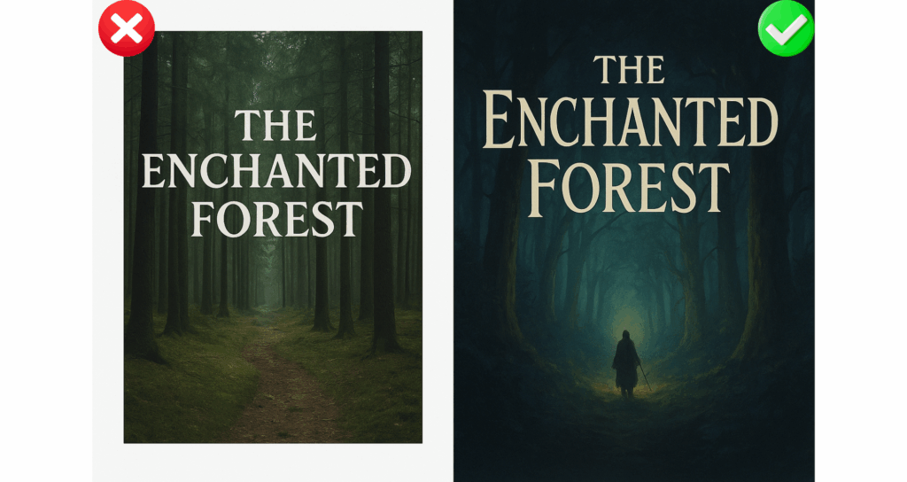 book cover comparison self publishing