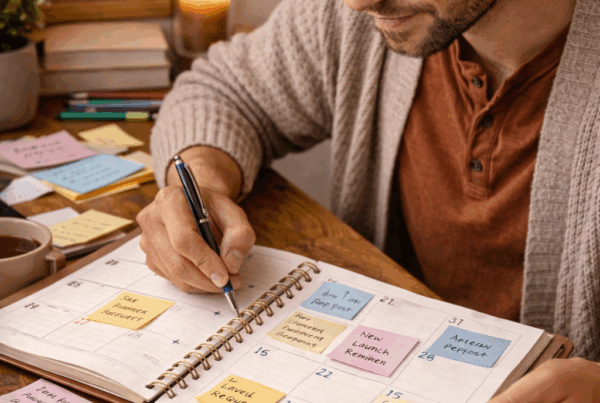 Author planning book marketing and reviews