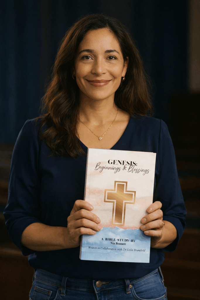 Black woman author holding her published book