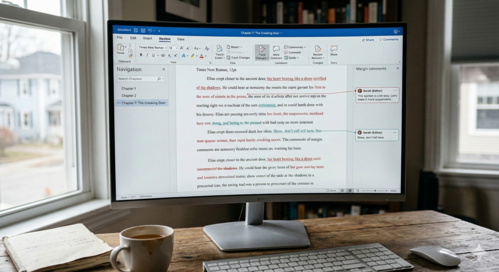 Editing and cleaning up a manuscript before formatting for self publishing