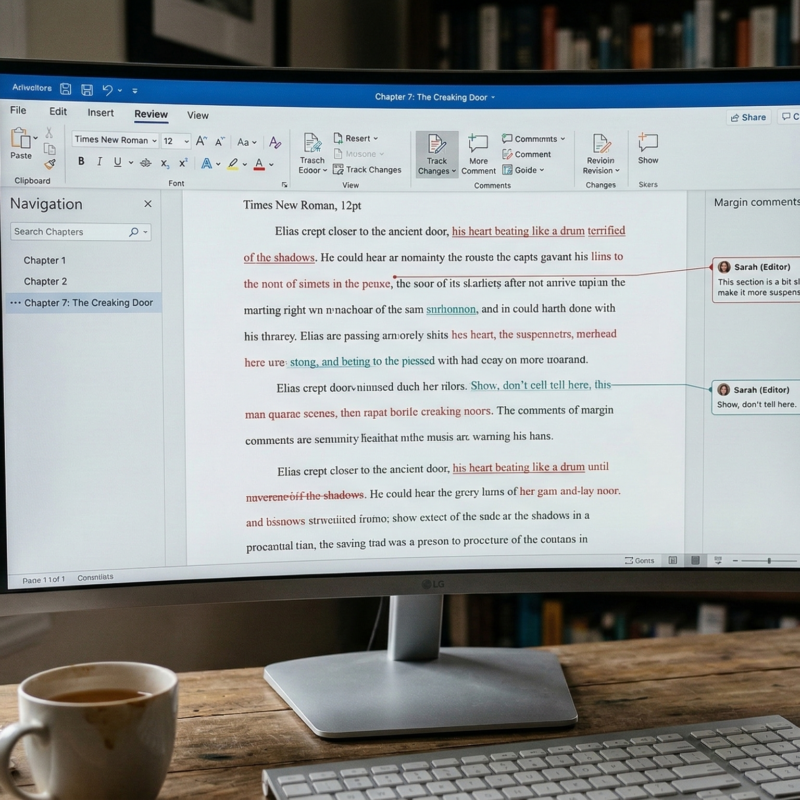 Editing and cleaning up a manuscript before formatting for self publishing